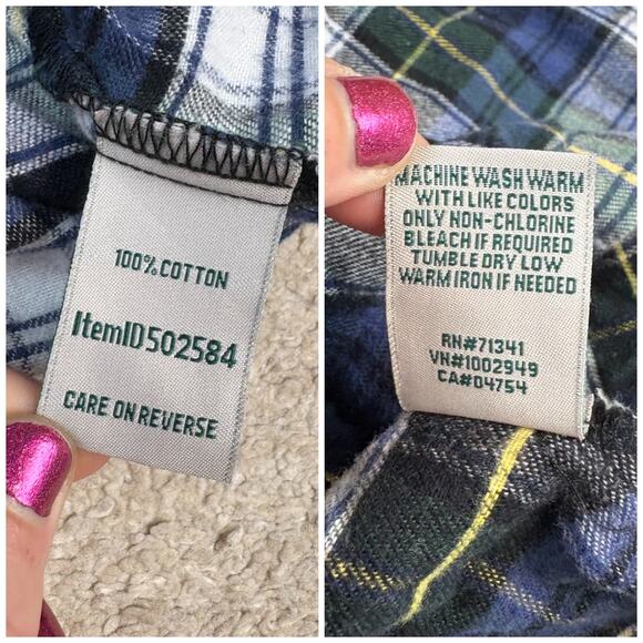 L.L. Bean Women's Scotch Plaid Cotton Flannel Pajama Set Size M - Picture 7 of 7